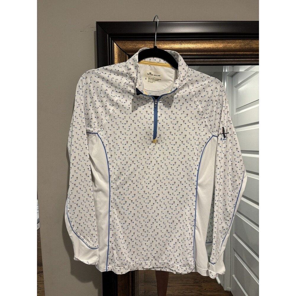 Peter Millar Performance Quarter Zip Pullover Patterson Club Golf Women’s Small